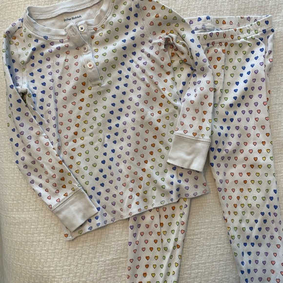 Roller Rabbit rainbow hearts 4T Kids Pajamas - Picture 1 of 3